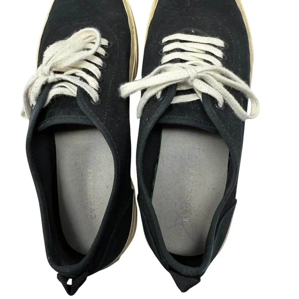 Everlane The Forever Black Canvas Sneaker Capsole Casual Mens 9.5 Women 11.5
